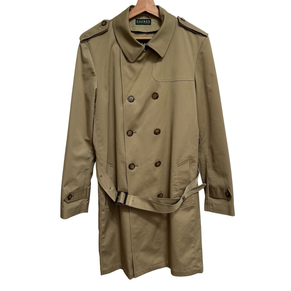 Lauren Ralph Lauren Removable Lining Belted Trench Coat Men’s 40R Clasic Preppy